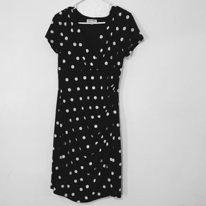 Polk a dot black dress